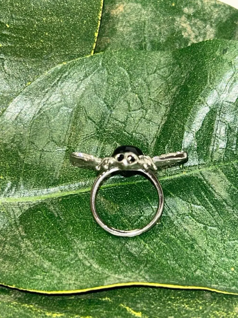 Chico's Pave Crystal and Black Stone Figural Bee Fashion Ring